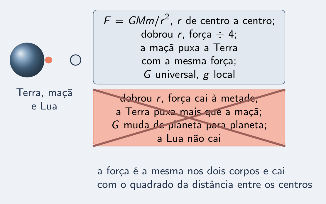 Quatro distratores clássicos da gravitação